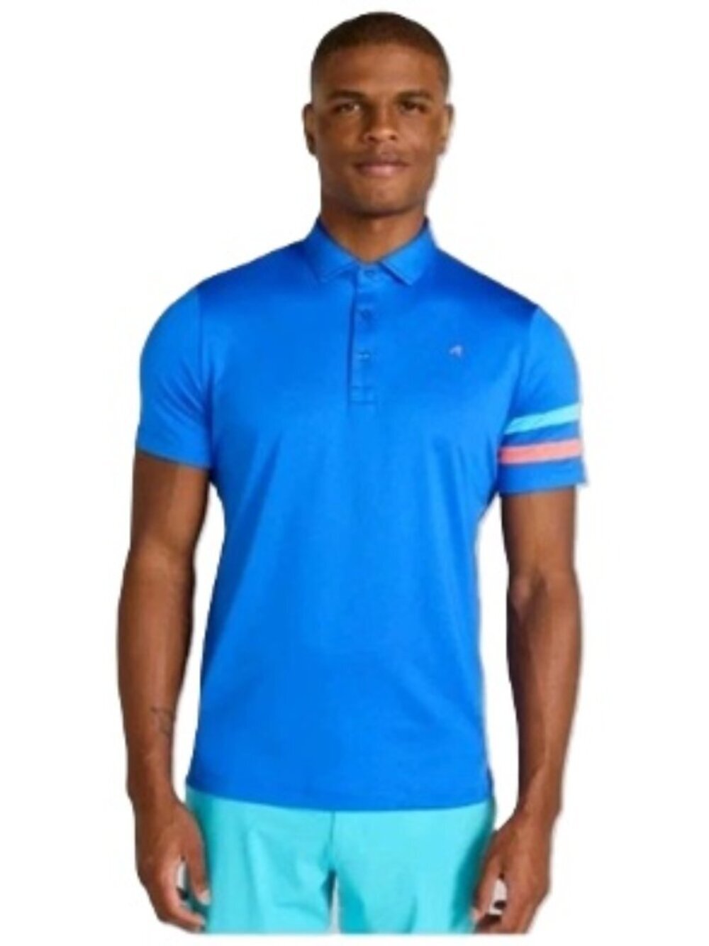 NWT Redvanly Midnight Navy Heyward Polo Marine Stripe Side Small S.